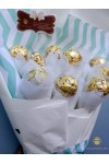 ချောကလပ် ပန်းစည်း Chocolate Flower Bouquet with 10 pcs Chocolate CCLFB122