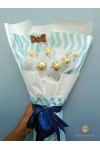 ချောကလပ် ပန်းစည်း Chocolate Flower Bouquet with 10 pcs Chocolate CCLFB122