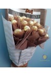 ချောကလပ် ပန်းစည်း Chocolate Flower Bouquet with 20 pcs Chocolate CCLFB123