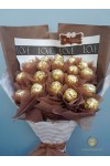 ချောကလပ် ပန်းစည်း Chocolate Flower Bouquet with 20 pcs Chocolate CCLFB123