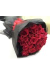 နှင်းဆီပန်း ပန်းစည်း Fresh Flower Bouquet approx 40 roses FFB120