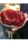 နှင်းဆီပန်း ပန်းစည်း သရဖူအပါ  Fresh Flower Rose Bouquet Approx 99 roses with Crown FFB136