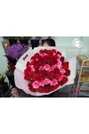 နှင်းဆီပန်း ပန်းစည်း Fresh Flower Rose Bouquet Approx 70 roses FFB137