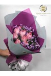 ကျူလစ်ပန်း ပန်းစည်း Imported Tulip Fresh Flower Bouquet approx 10 Tulip Flowers FFB140