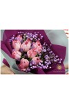 ကျူလစ်ပန်း ပန်းစည်း Imported Tulip Fresh Flower Bouquet approx 10 Tulip Flowers FFB140