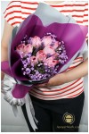ကျူလစ်ပန်း ပန်းစည်း Imported Tulip Fresh Flower Bouquet approx 10 Tulip Flowers FFB140