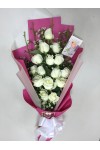 နှင်းဆီပန်း ပန်းစည်း Fresh Flower Bouquet approx 15 roses FFB153