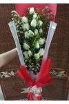 နှင်းဆီပန်း ပန်းစည်း Fresh Flower Bouquet approx 20 roses FFB154