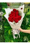 နှင်းဆီပန်း ပန်းစည်း Fresh Flower Bouquet approx 20 roses FFB162