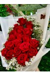 နှင်းဆီပန်း ပန်းစည်း Fresh Flower Bouquet approx 20 roses FFB162