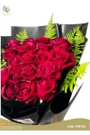 နှင်းဆီပန်း ပန်းစည်း Fresh Flower Bouquet approx 20 roses FFB163
