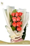 နှင်းဆီပန်း ပန်းစည်း Fresh Flower Bouquet approx 10 roses FFB164