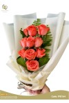 နှင်းဆီပန်း ပန်းစည်း Fresh Flower Bouquet approx 10 roses FFB164