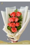 နှင်းဆီပန်း ပန်းစည်း Fresh Flower Bouquet approx 10 roses FFB164