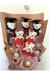 အရုပ်ပန်းစည်း ချောကလက်အပါ Toy Bouquet with 5 chocolate TYFB100