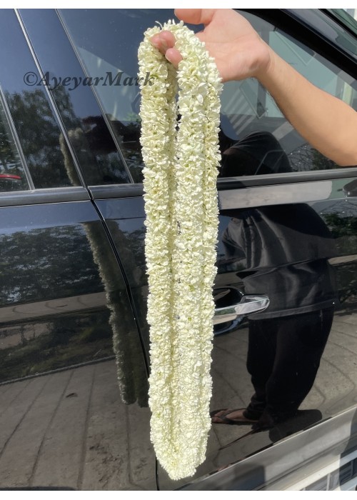 အောင်စံပါယ်ပန်းကုံး Jasmine Fresh Flower Wedding Garland Bridal Bouquet WFB103