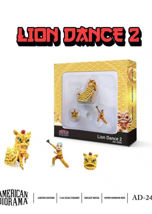 Diecast Metal American Diorama Lion Dance 2 AD-2404 (1:64)