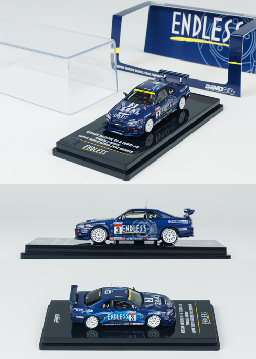 INNO64 NISSAN SKYLINE GT-R (R34) #3 ENDLESS ADVAN 2002 IN64-R34-STS02W (1:64)
