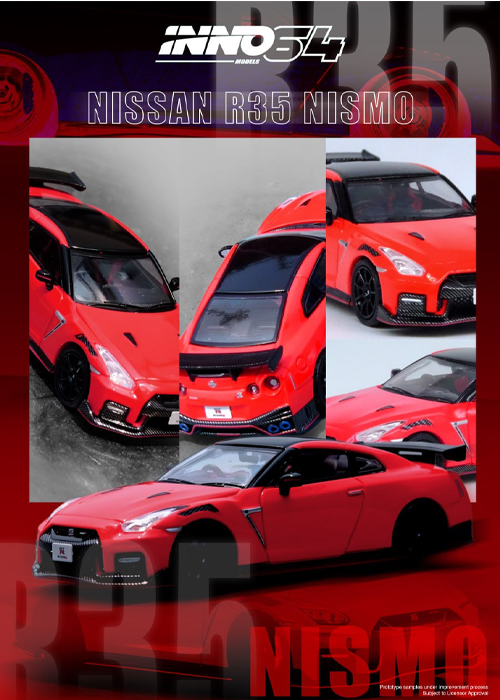 INNO64 NISSAN GT-R (R35) NISMO Red IN64-R35N-RED (1:64)