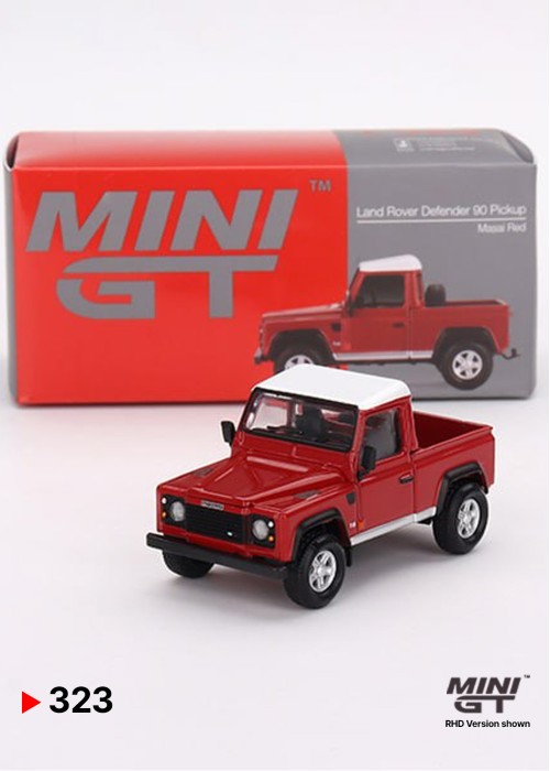 MINIGT Land Rover Defender 90 Pickup Masai Red MGT00323 -CH (1:64)