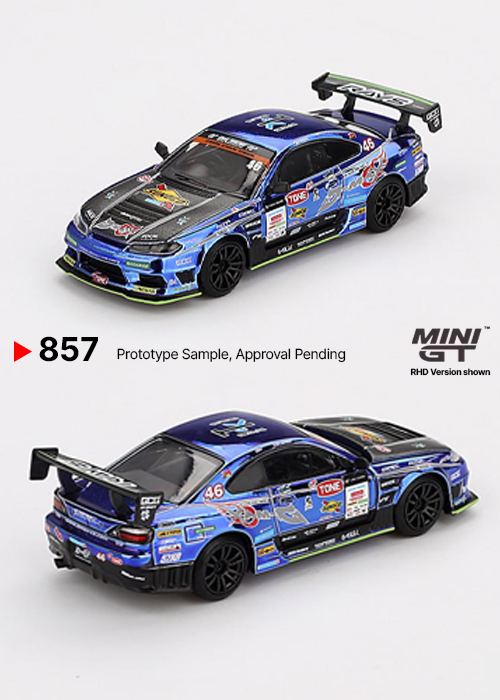 MINIGT Nissan Silvia (S15) D-MAX #46 D-MAX Racing 2023 D1 MGT00857-BL (1:64)