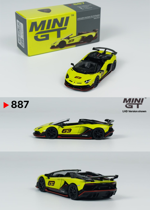 MINIGT 1:64 Lamborghini Aventador SVJ 63 Roadster Verde Shock MGT00887-CH