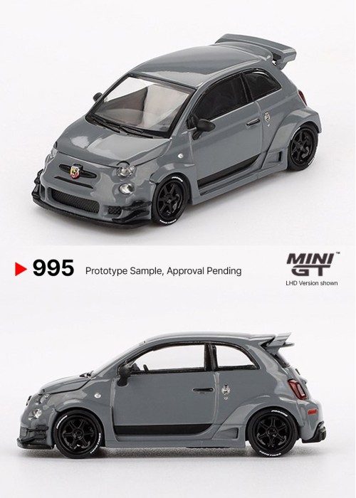 MINIGT Abarth 595 LB-WORKS x Abas Works Grey MGT00995-CH (1:64)
