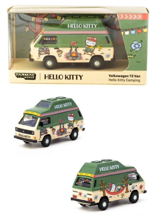 Tarmac Works Volkswagen T3 Camper Van Hello Kitty